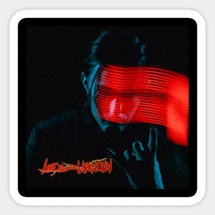 live from the unknown red neon light Sticker